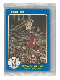 1985 Star Basketball Jumbo Sealed Complete Set (50) With Michael Jordan Rookie Card Showing
